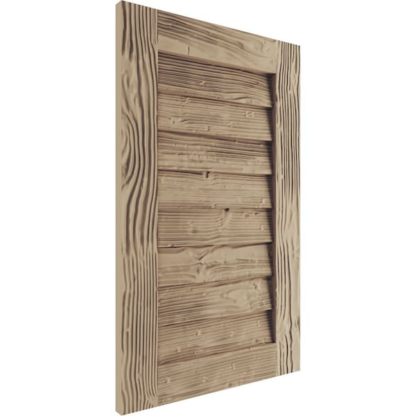 Timberthane Sandblasted Vertical Faux Wood Non-Functional Gable Vent, Primed Tan, 30W X 30H